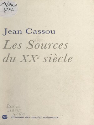 cover image of Les sources du XXe siècle